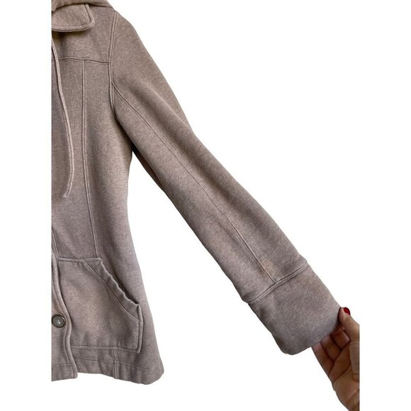 FOSSIL Jersey Knit Classic Peacoat with Hood Size Small - Picture 4 of 9